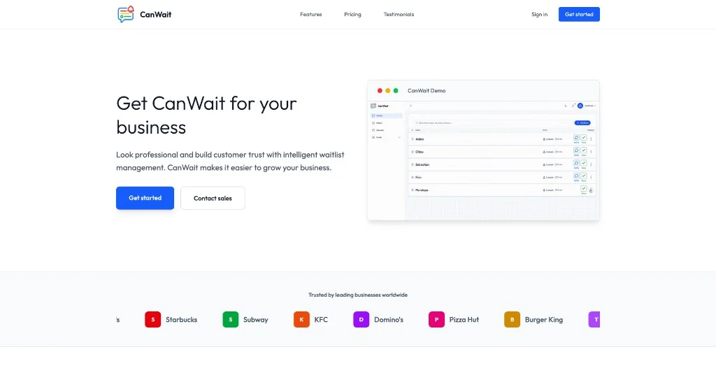CanWait - project screenshot