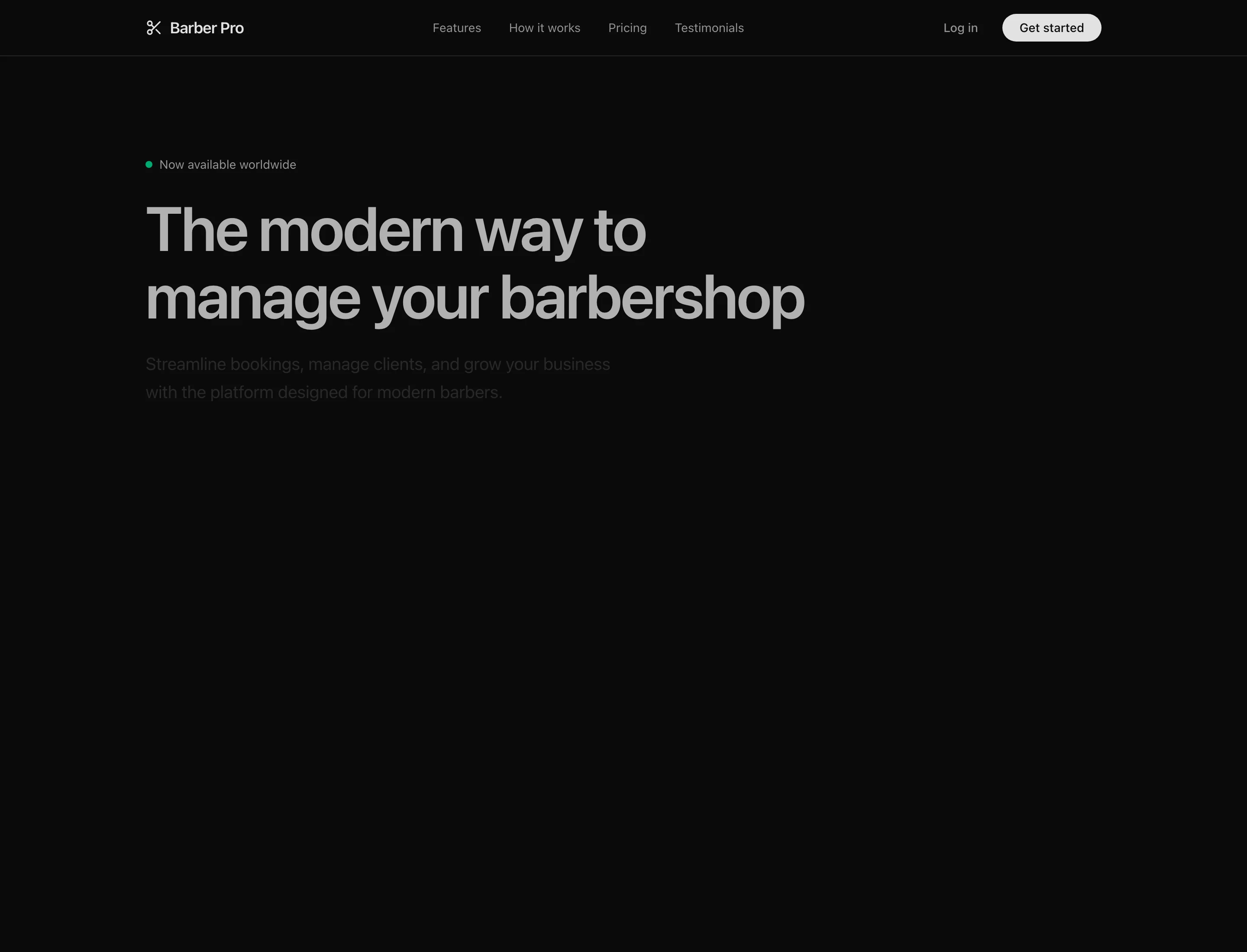 BarberPro - project screenshot