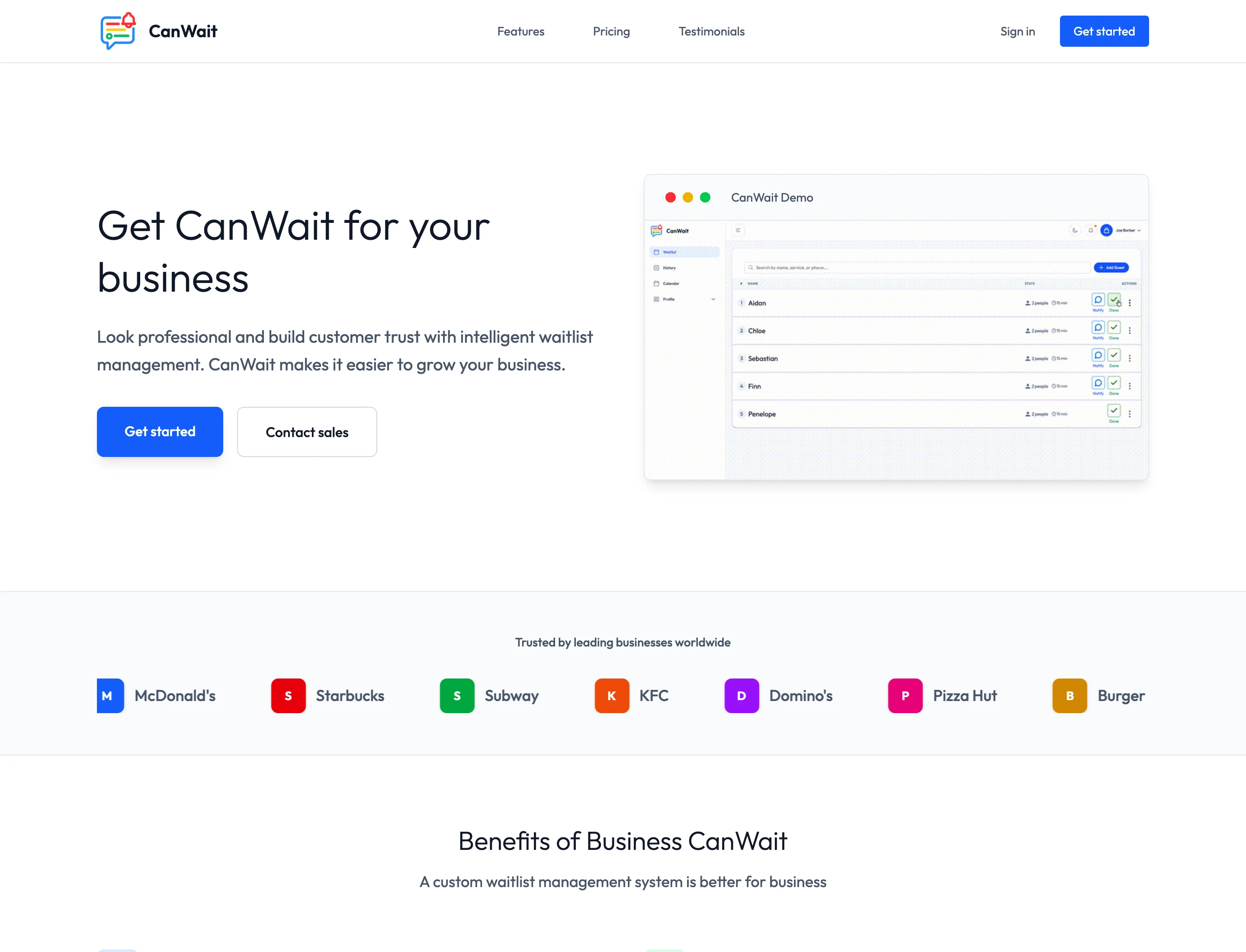 CanWait - project screenshot