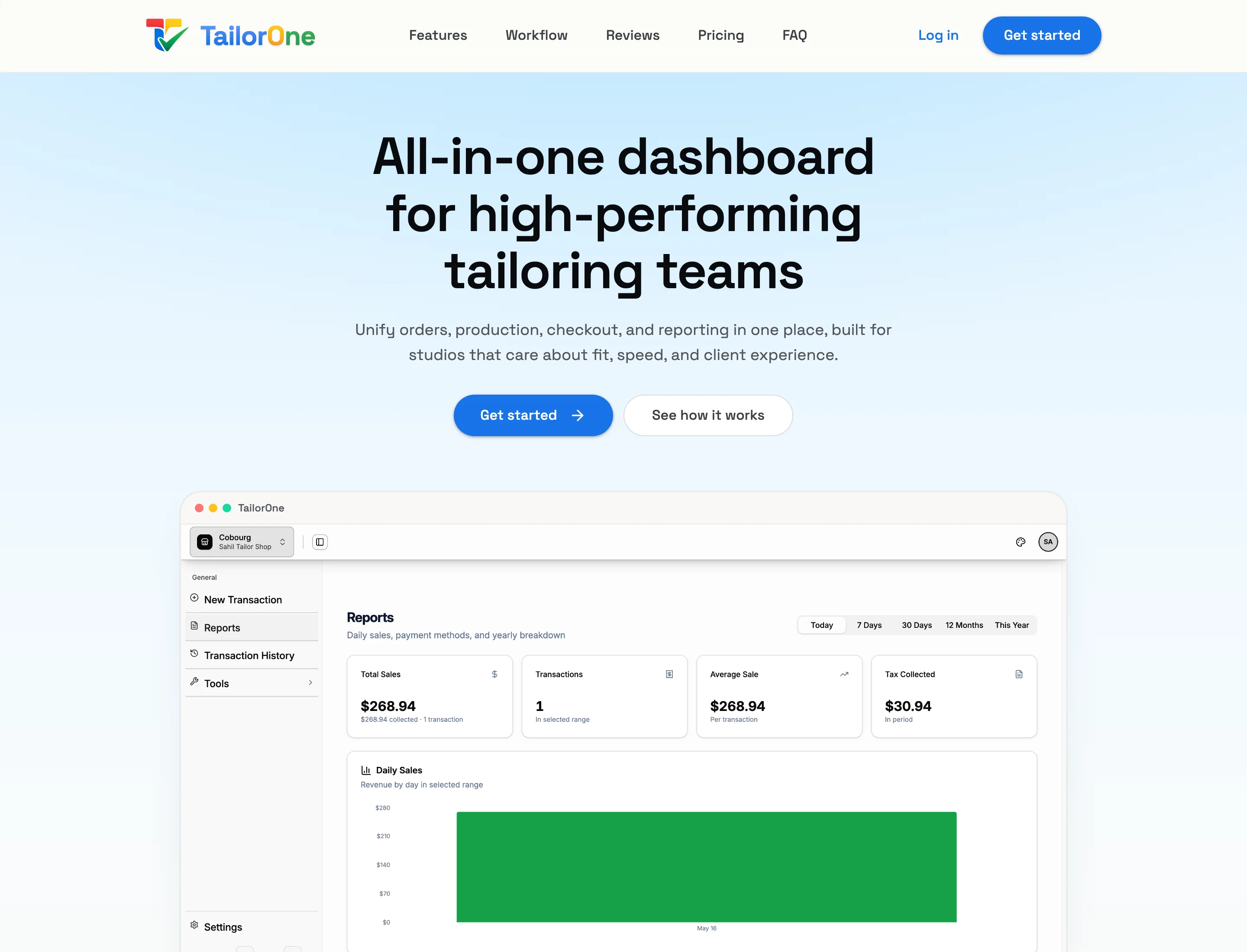 TailorOne - project screenshot