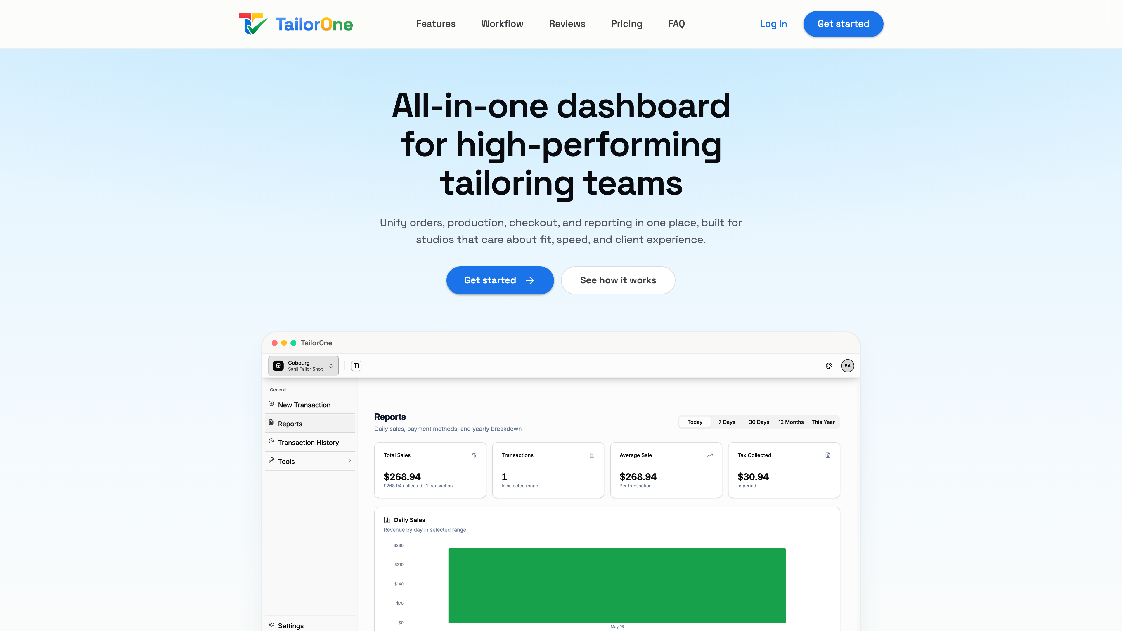 TailorOne - project screenshot